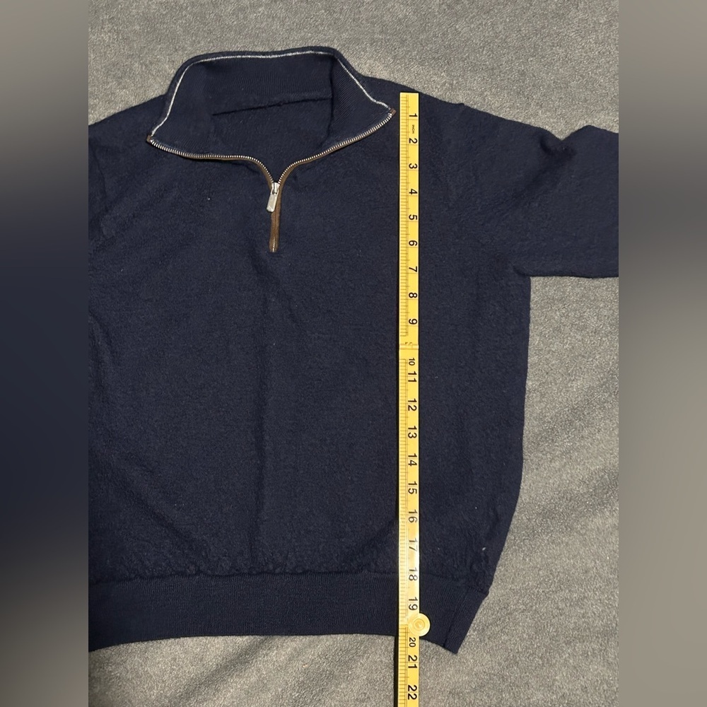 Peter Millar Merino Wool Blend Quarter Zip Pullover Sweater - M - Picture 11 of 11